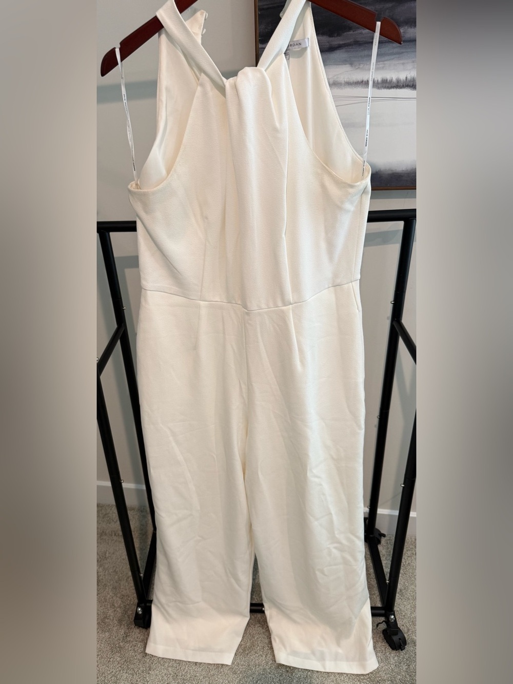 julia jordan Cream Sleeveless Wide-Leg Jumpsuit